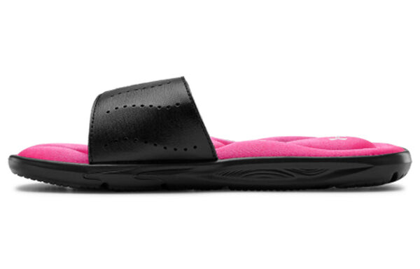 Тапочки ignite 9 slide 'black pink surge' Under Armour, розовый — фото 2
