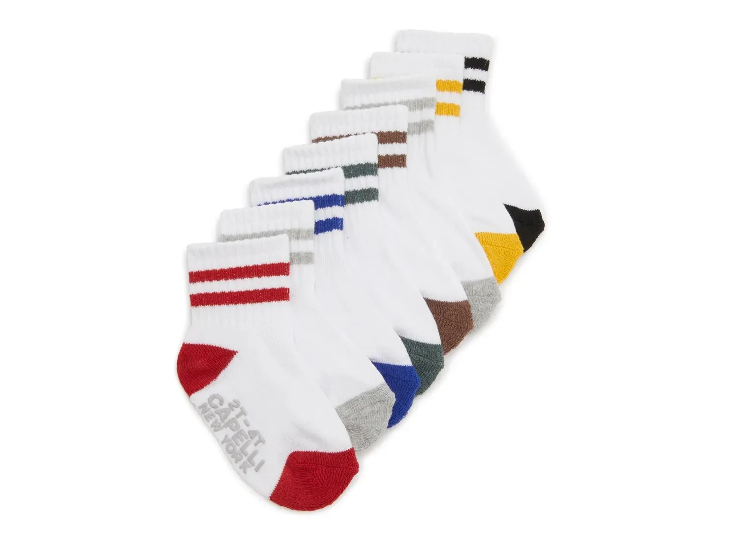 

Детские носки Capelli New York Sporty Stripe Crew - 8 шт. в упаковке, белые/многоцветные