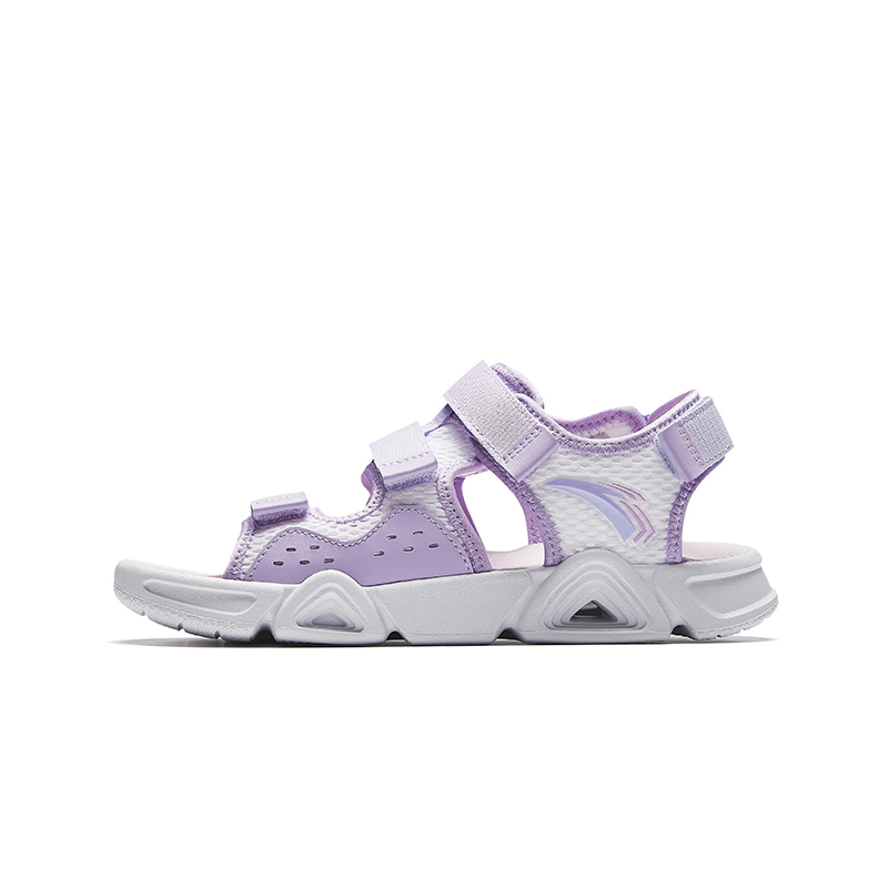 

Детские сандалии с низким верхом, противоскользящие, износостойкие, дышащие, легкие, амортизирующие Antakids, белый/фиолетовый