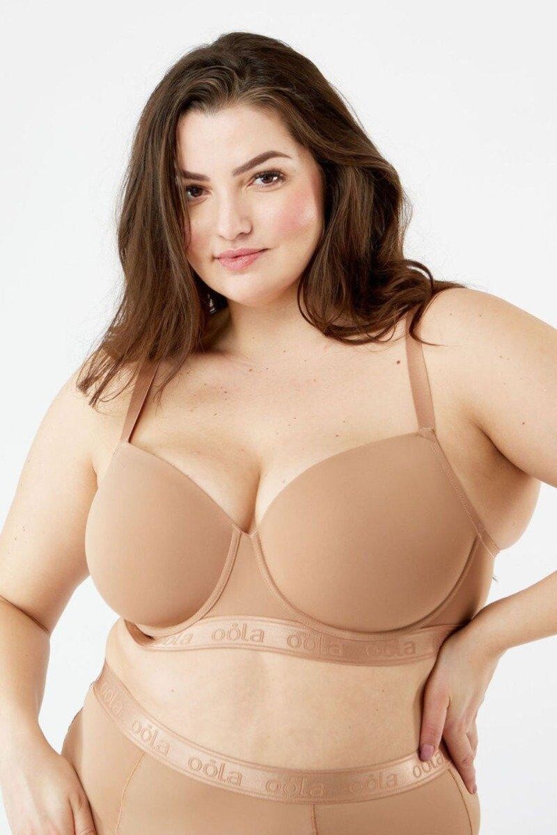 

Формованный бюстгальтер-футболка на каждый день Oola Lingerie, коричневый