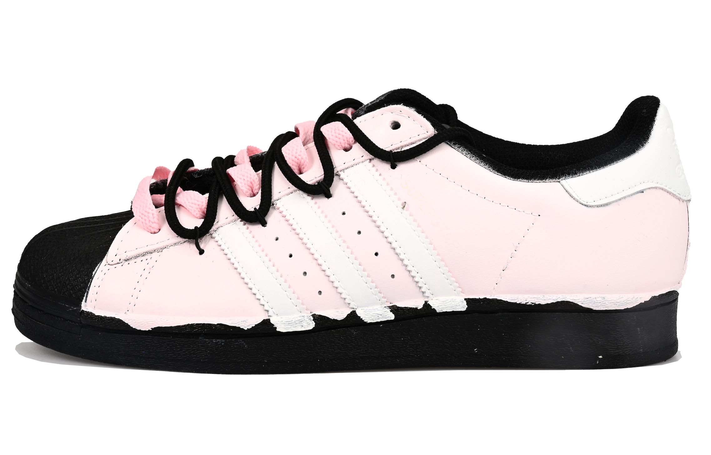 

Adidas Originals Детские низкие скейтбордистские кроссовки Superstar 2 Melting Heart Strawberry Vlad, розовые и белые, унисекс