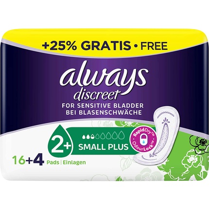 

Прокладки от недержания Discreet Small Plus 20 шт. Always