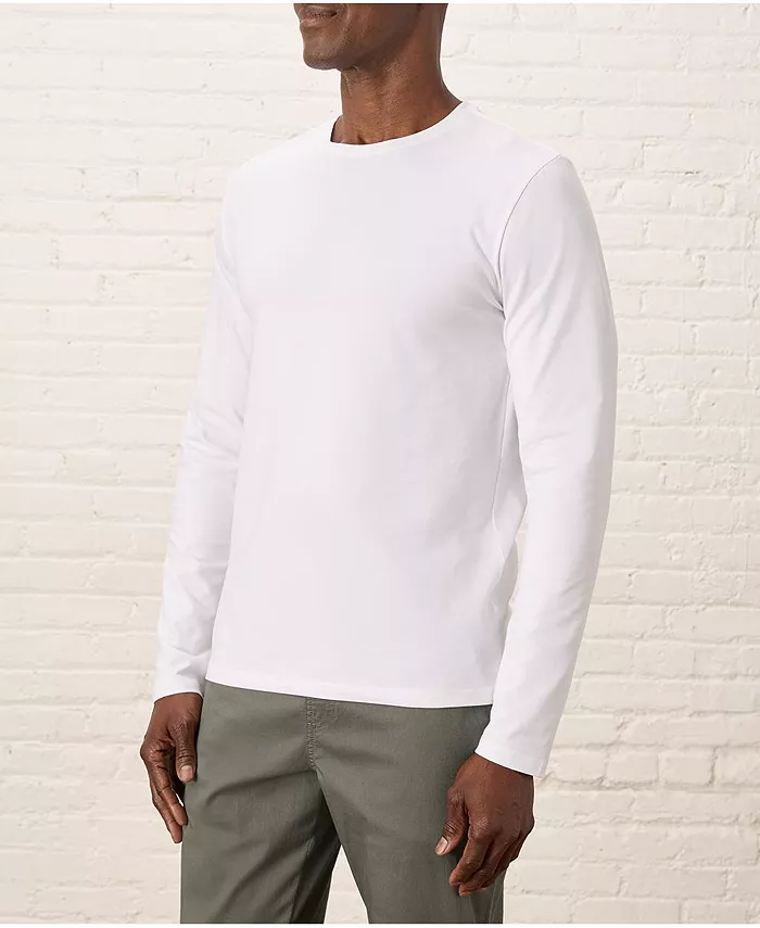 

Мужская футболка с длинным рукавом из органического хлопка Luxe Stretch Jersey Slim Pact, белый