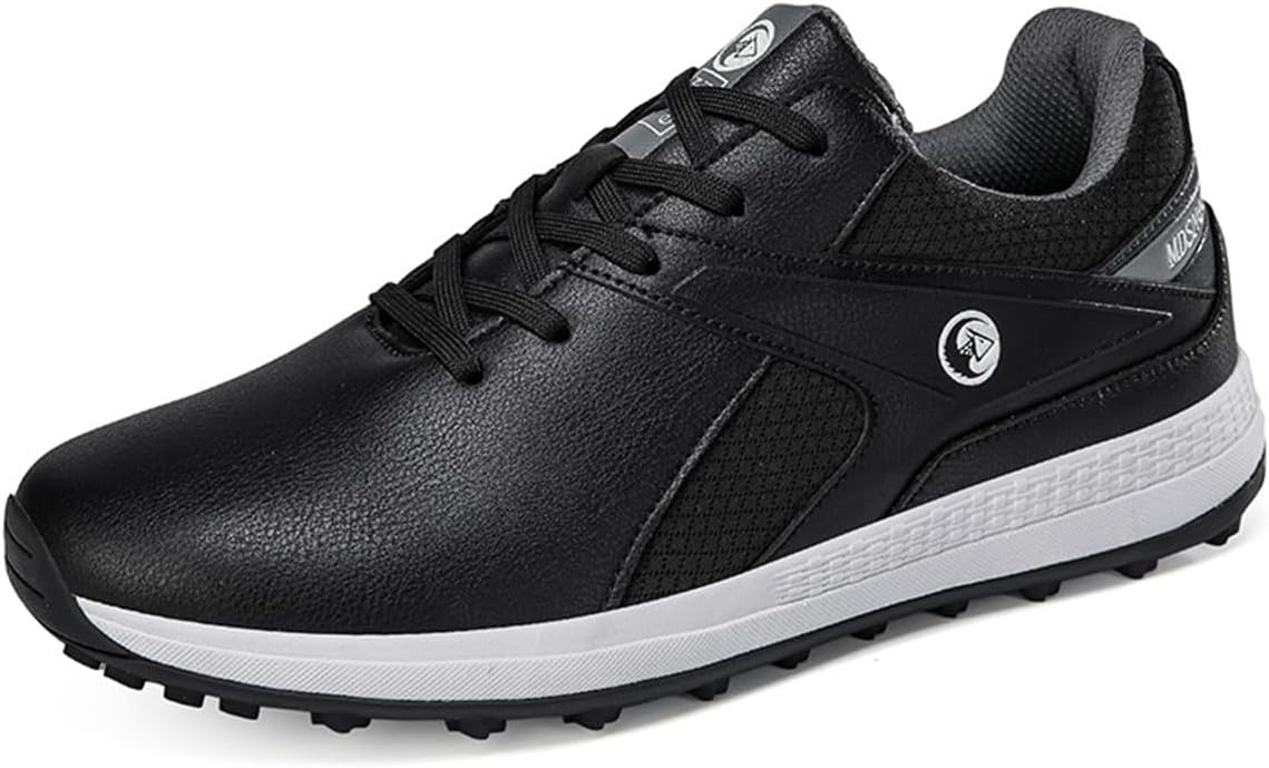 

Мужские водонепроницаемые гольф-кроссовки, с противоскользящими шипами, для ходьбы, дышащие, для гольфа, тенниса, спортивные кроссовки Omcam, черный