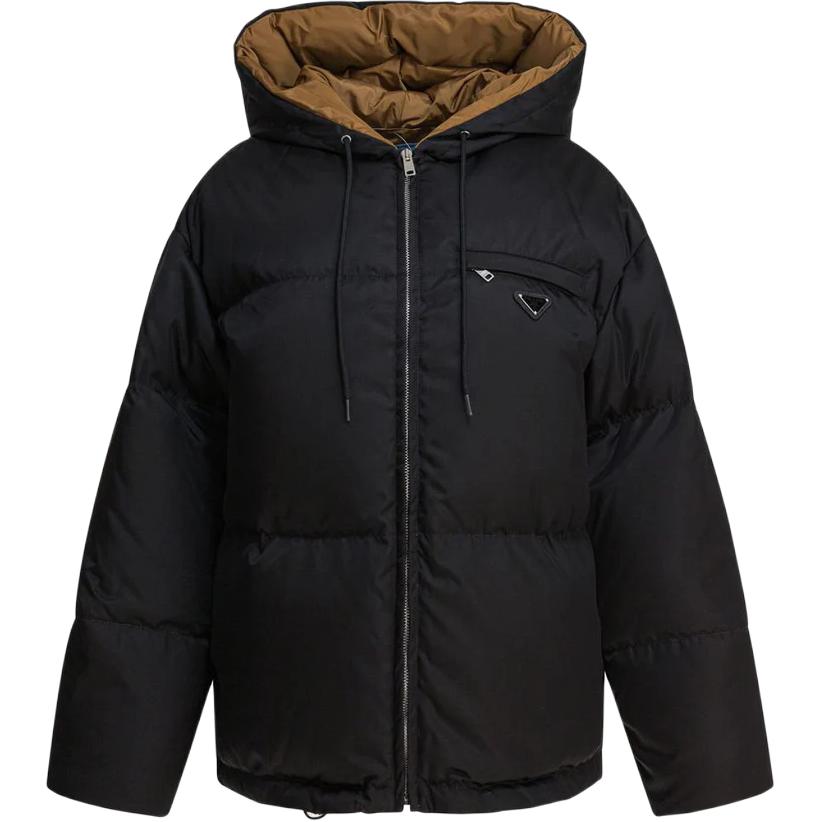 

PRADA Застегивающаяся на молнию толстовка с капюшоном, Black