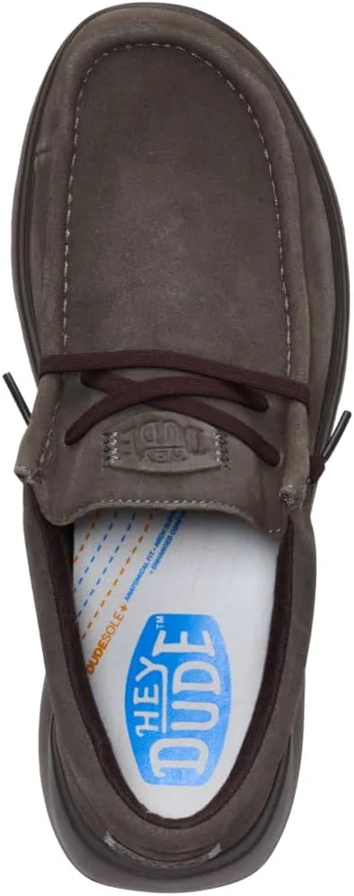 Лоферы HEYDUDE Mens Wally Comf Suede, коричневый — фото 3