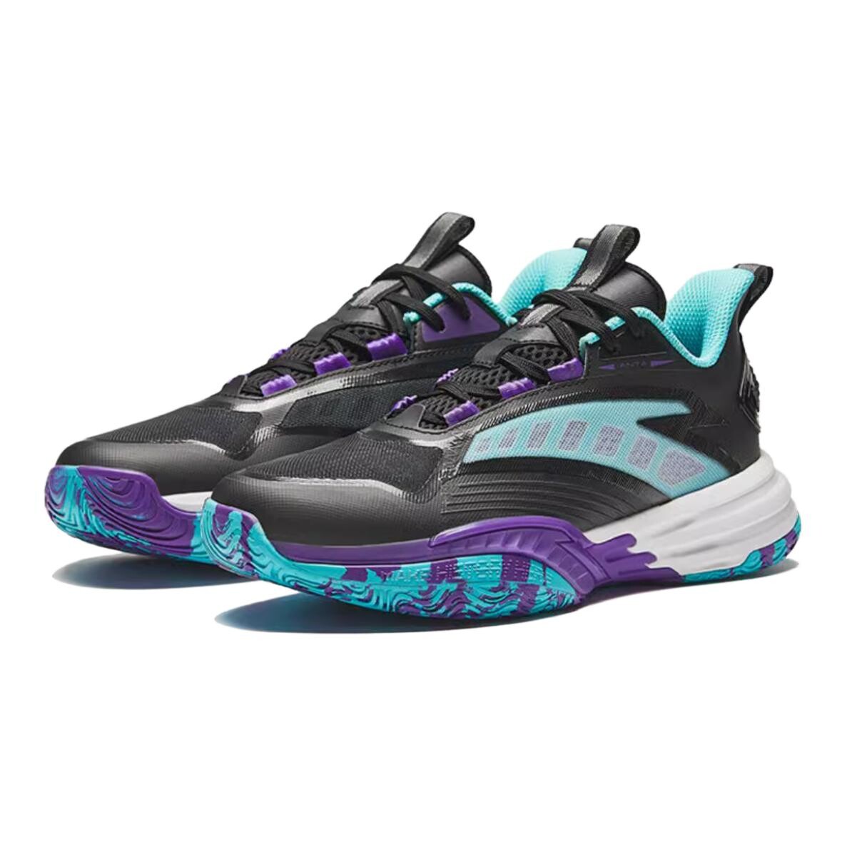 Детские баскетбольные кроссовки GS Low-top Black / Sports Blue Anta Kids — фото 3