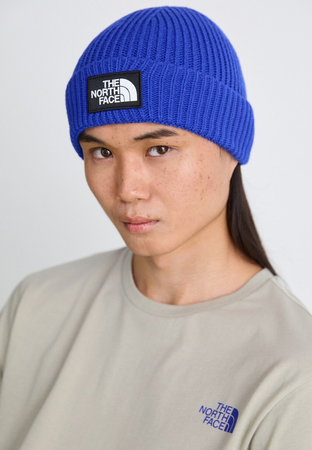 

Бейсболка LOGO BOX CUFFED BEANIE UNISEX The North Face, синий