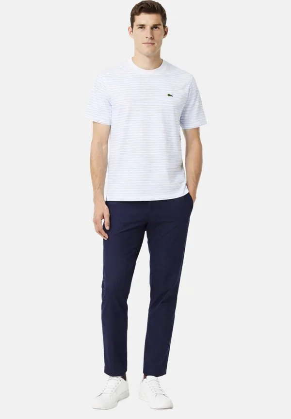 Футболка с круглым вырезом и принтом Lacoste, Azul Claro Blanco — фото 2