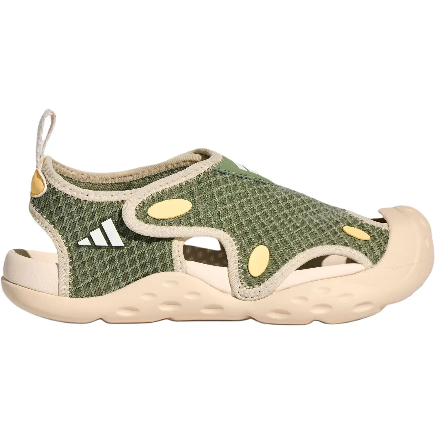 Adidas Детские сандалии с низким верхом, устойчивые к скольжению и истиранию, быстросохнущие, цвет Tent Green — фото 3