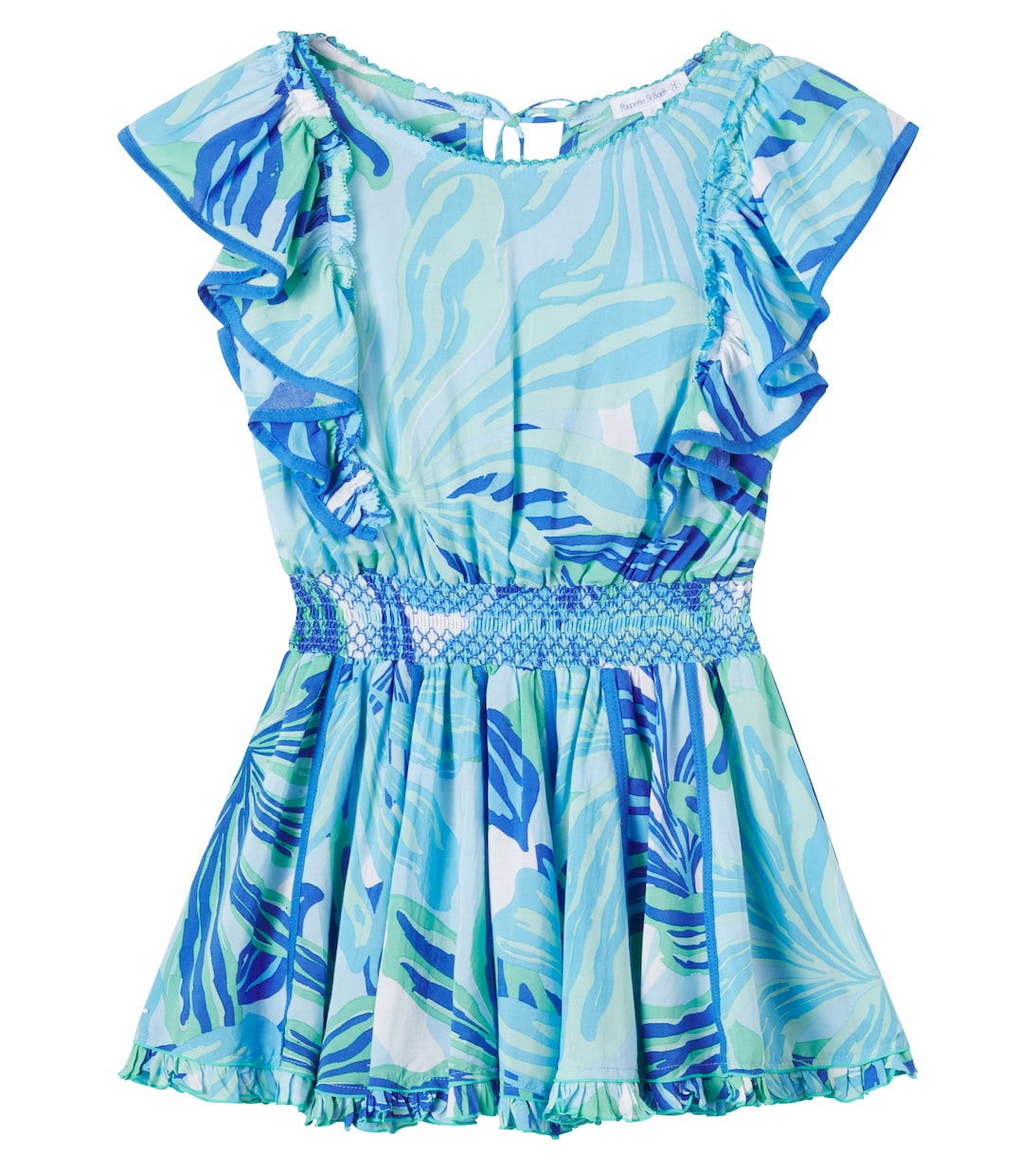 

Платье Kikka с принтом Poupette St Barth Kids, Blue Seaweed