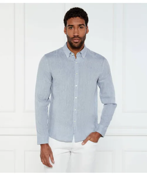 

Льняная рубашка Slim fit Michael Kors, синий