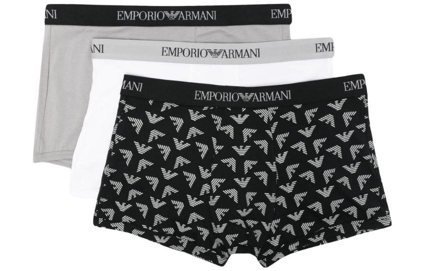 

Фирменные боксеры, три пары EMPORIO ARMANI, 3 Pack (Gray+White+Black)