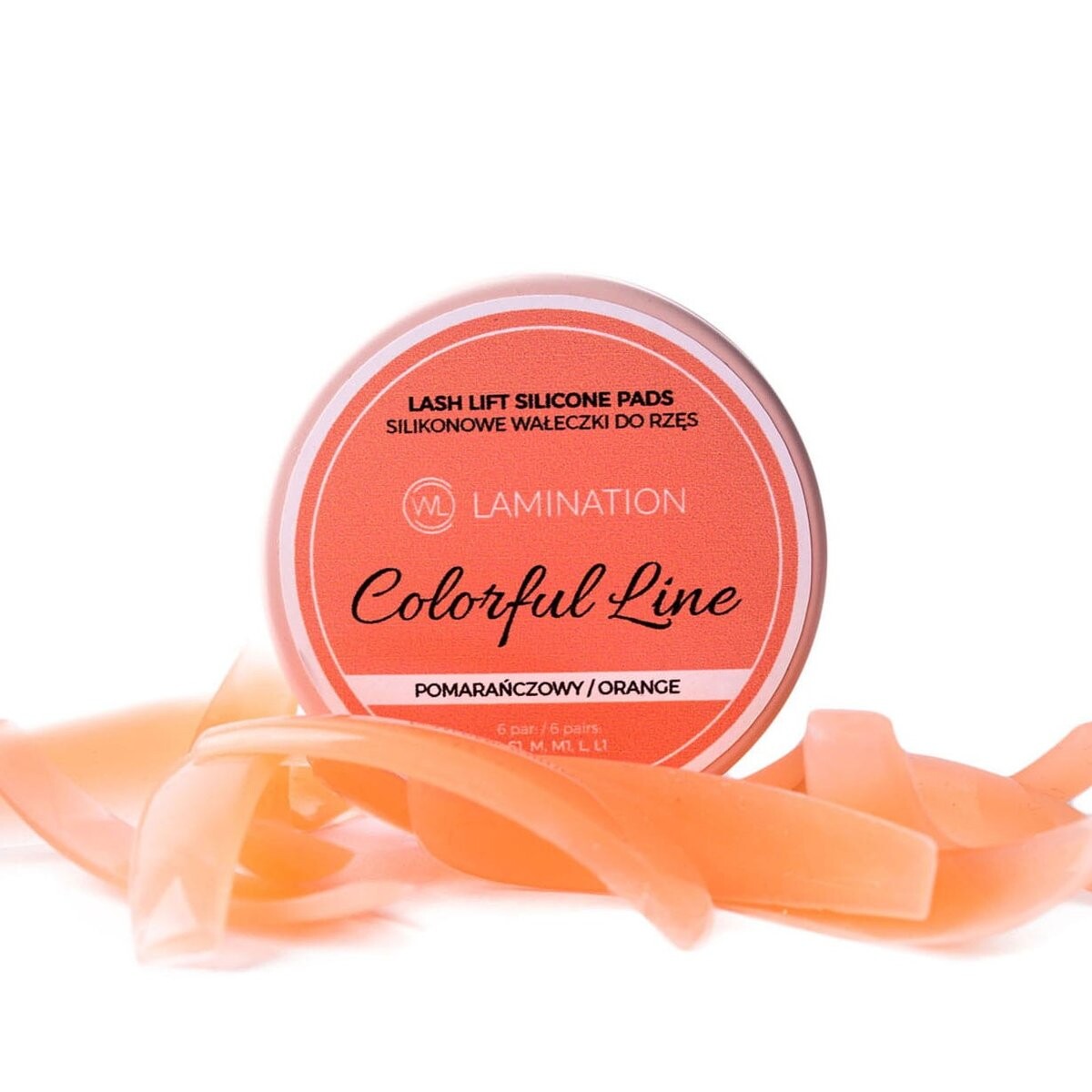 

Wonder Lashes Colorful Line, Силиконовые ролики для лифтинга и ламинирования ресниц, оранжевый, 6 пар