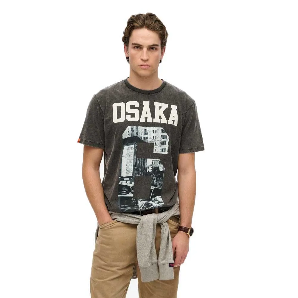 

Футболка с коротким рукавом Superdry Osaka Loose, черный