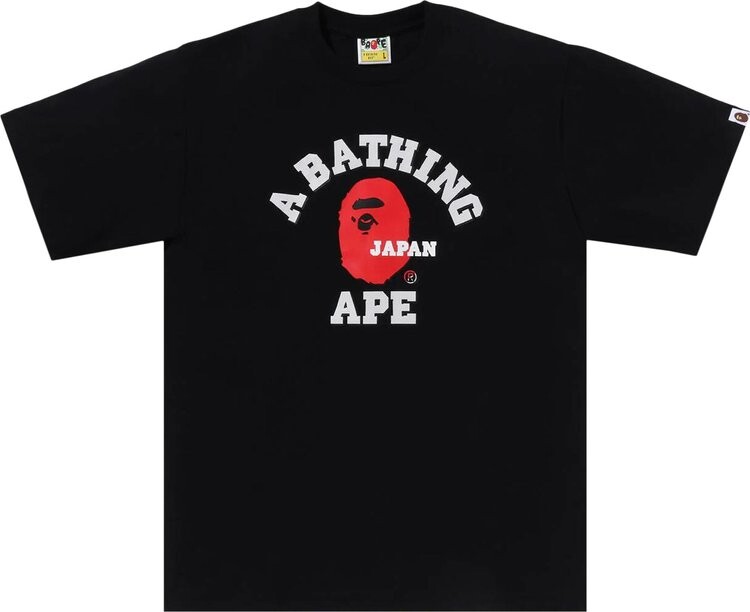 

Футболка BAPE Japan College 'Black', черный