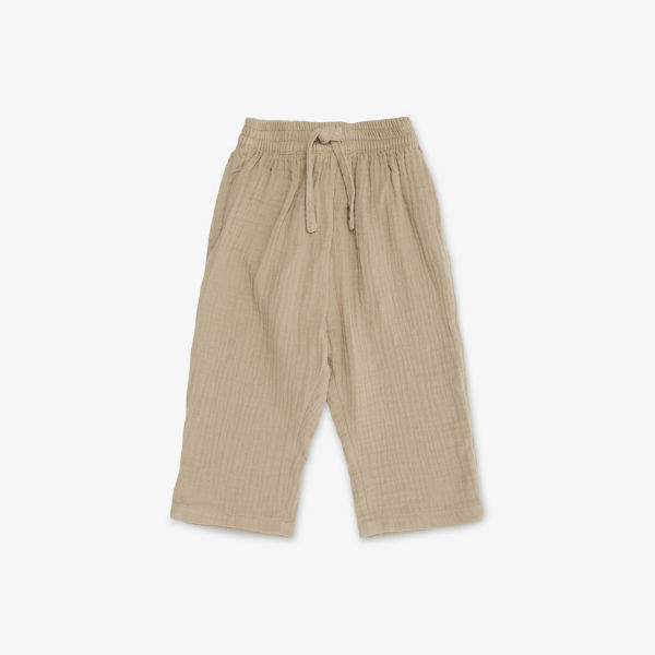 

Хлопковые брюки с прямыми штанинами из марли 4 месяца-3 года H&M Adorables, хаки