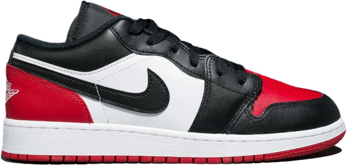 Кроссовки Air 1 Low, Jordan, Big Kid, White Varsity Red White Zwart