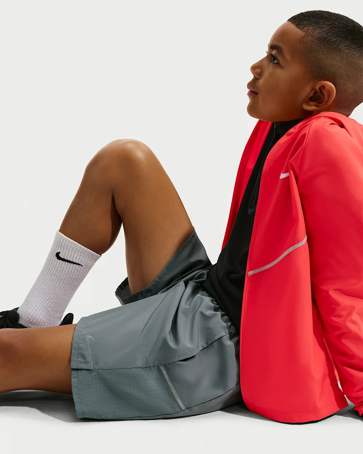 Детские тренировочные шорты Nike Miler Dri-FIT, Smoke Grey/Smoke Grey — фото 4