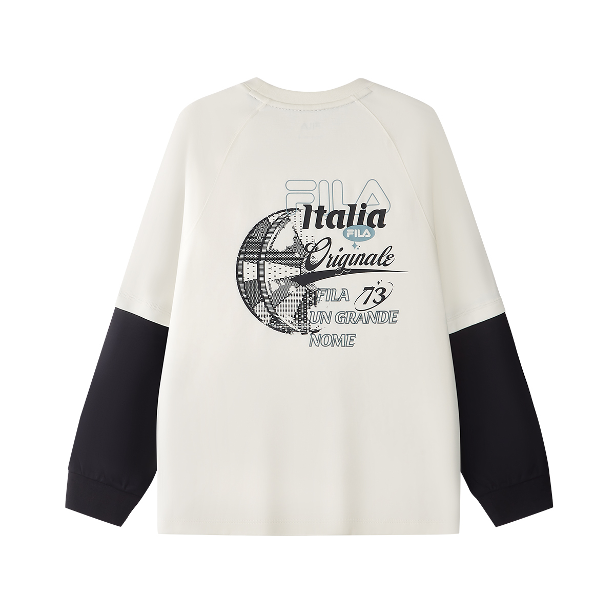 FILA KIDS Детская белая блузка с длинным рукавом в цвете pear blossom — фото 3