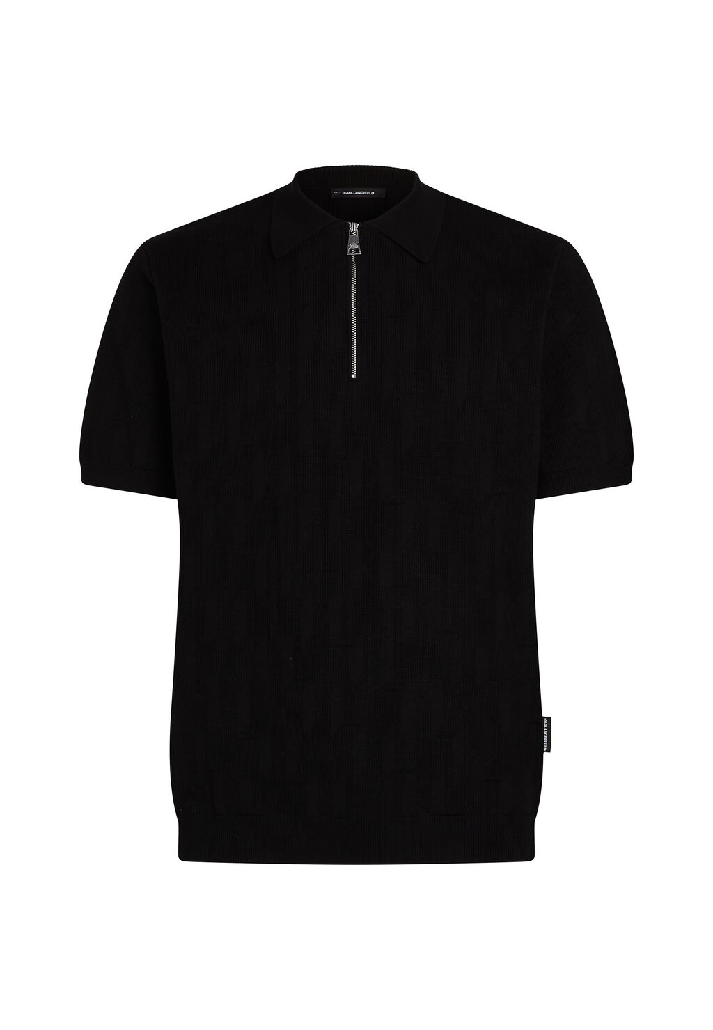 

Рубашка поло MONOGRAM ZIP-UP KARL LAGERFELD, черный