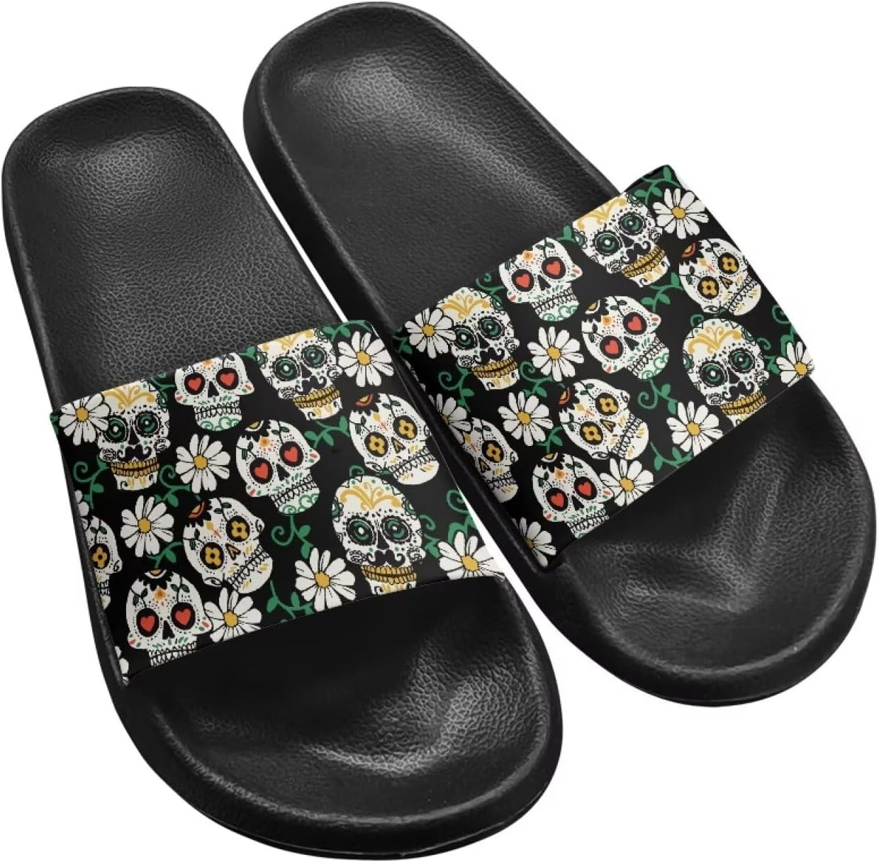 

Легкие сандалии Fuxowvby из EVA, мягкие нескользящие тапочки для женщин, мужчин и подростков, летние, для ванной, у бассейна, пляжа, водная обувь, размеры США 5,5-12,5, Skull