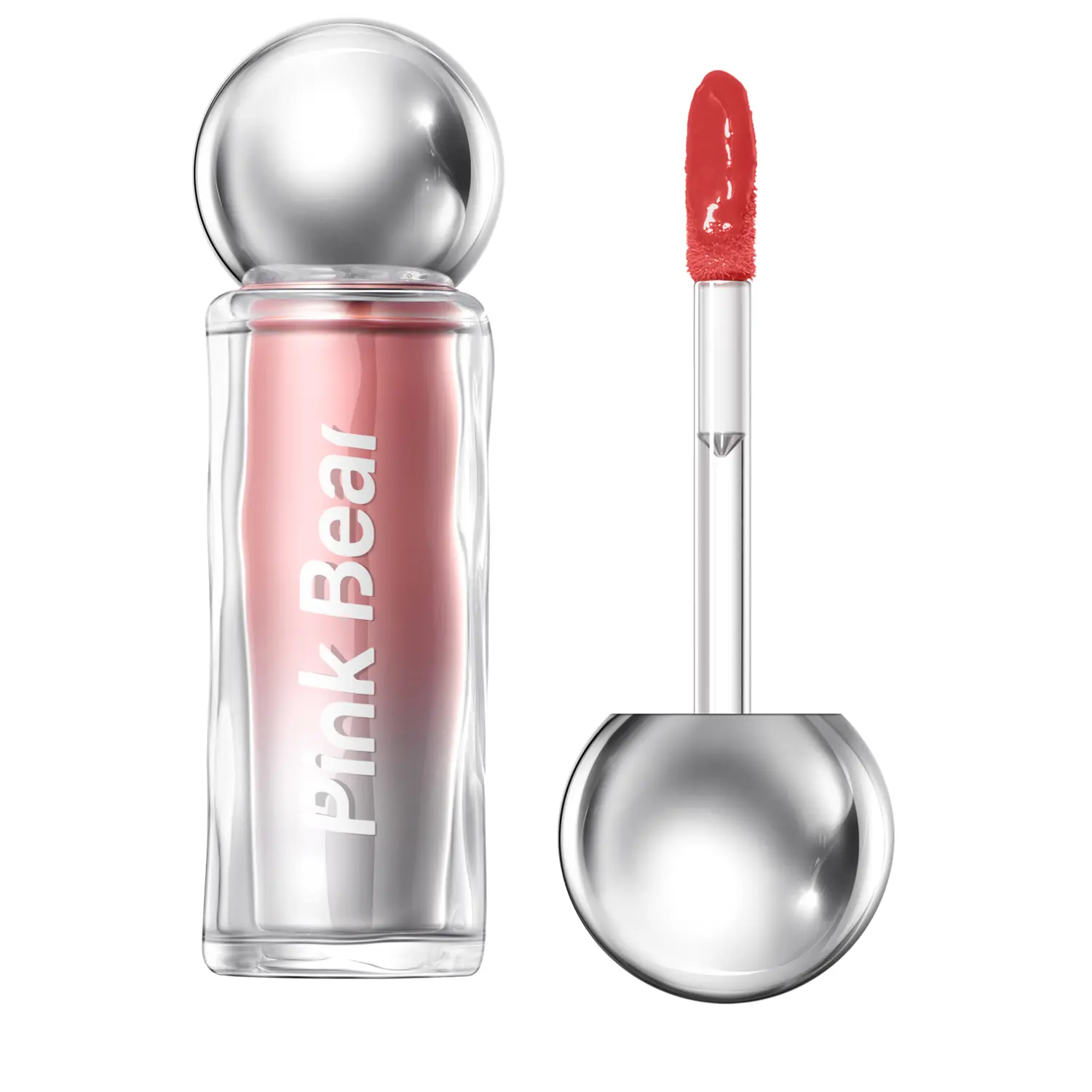 

Pink Bear Pinkbear миниатюрная лампочка цветная сыворотка для губ блеск для губ зеркальное покрытие глянцевый блеск для губ сияющий прозрачный уменьшает морщинки на губах