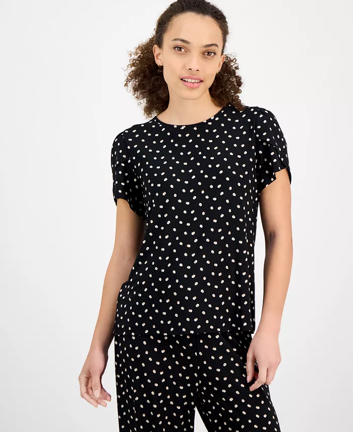 

Топ с рукавами-тюльпанами в горошек, Regular & Petite AK Anne Klein, мультиколор