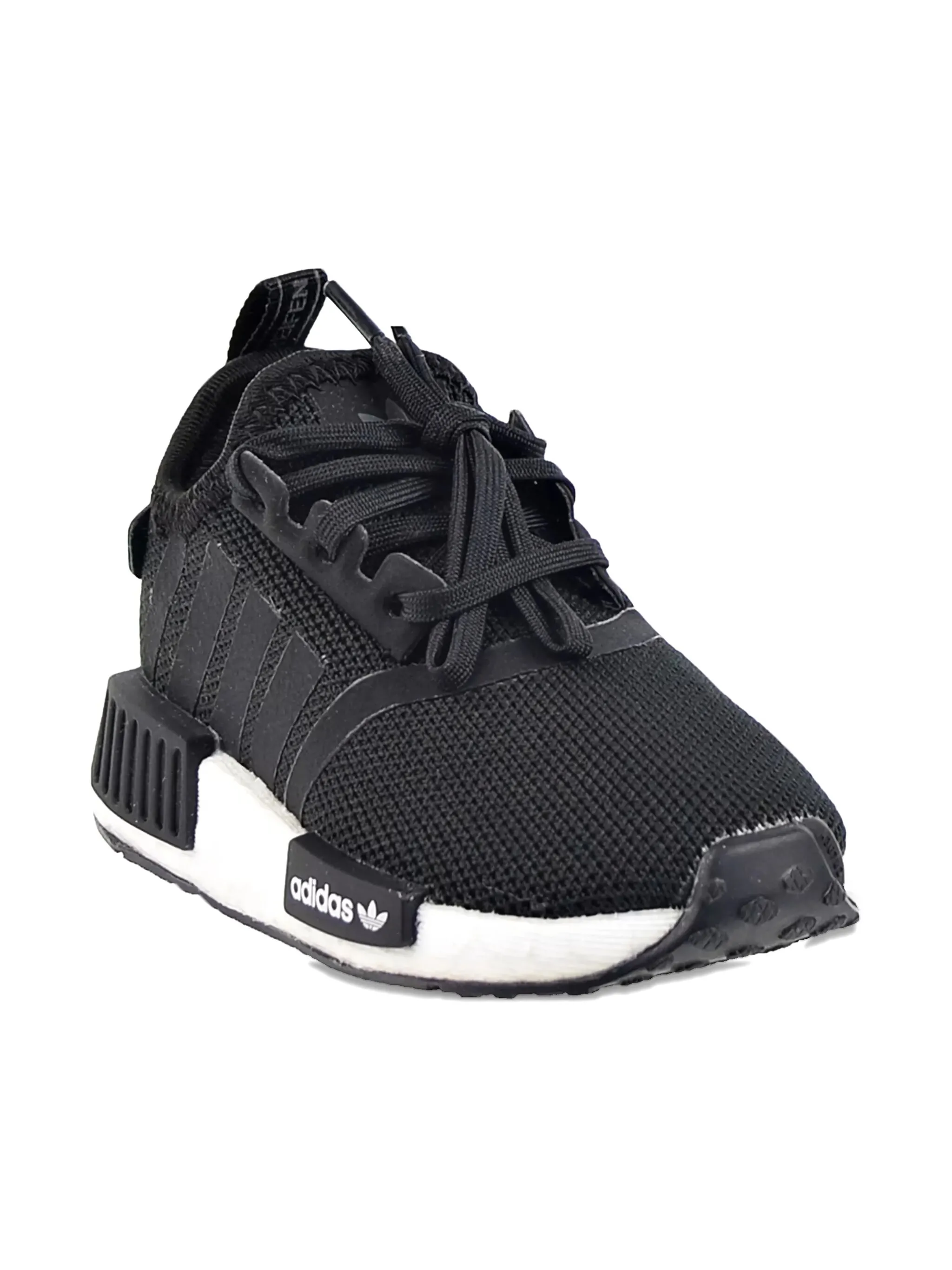 Кроссовки NMD R1 Refined Black/White Adidas Kids, черный — фото 2