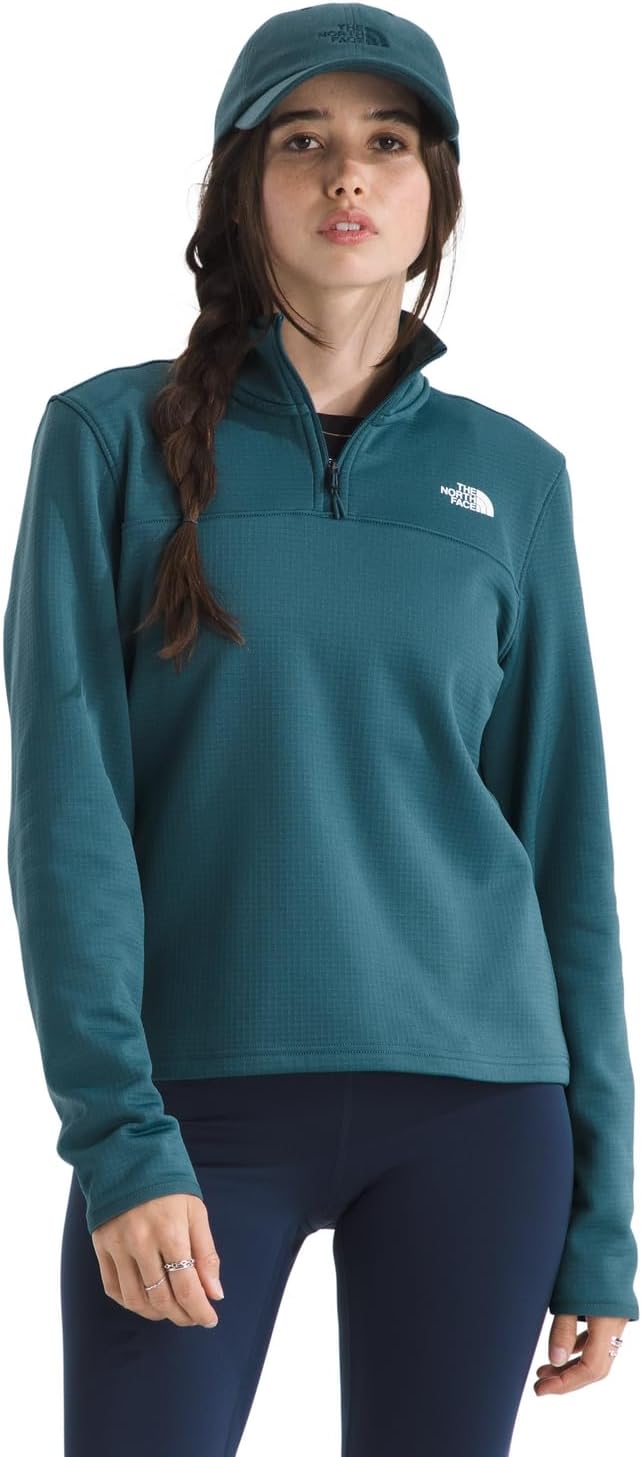

THE NORTH FACE Женская флисовая кофта Cedar Trail Grid с молнией до середины груди | Утепленная модель с усиленными окантовками, Space