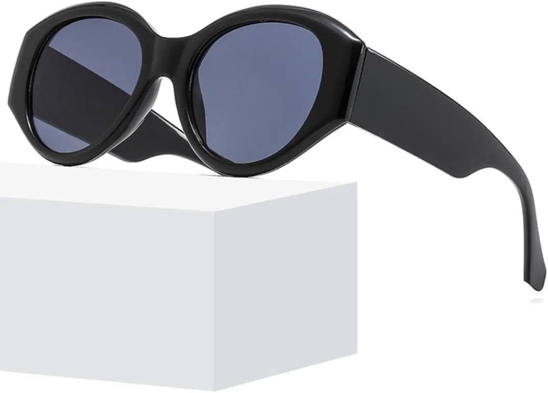 

Ретро-модные солнцезащитные очки большого размера для женщин и мужчин, классический винтажный стиль, защита от УФ-излучения UV400, для активного отдыха VFDHN, Beige