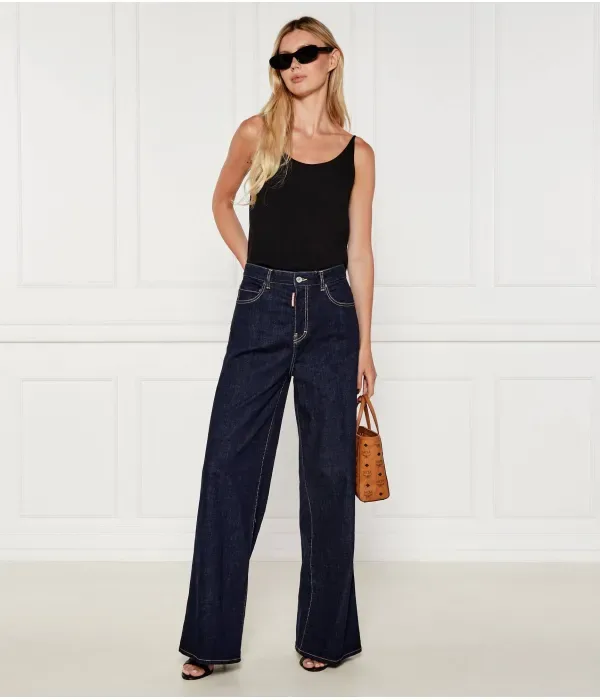 Джинсы путешественника flare fit Dsquared2, темно-синий — фото 2