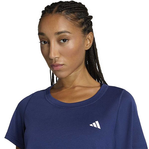 Женская футболка для тренировок seamless с круглым вырезом Adidas, Dark Blue — фото 4