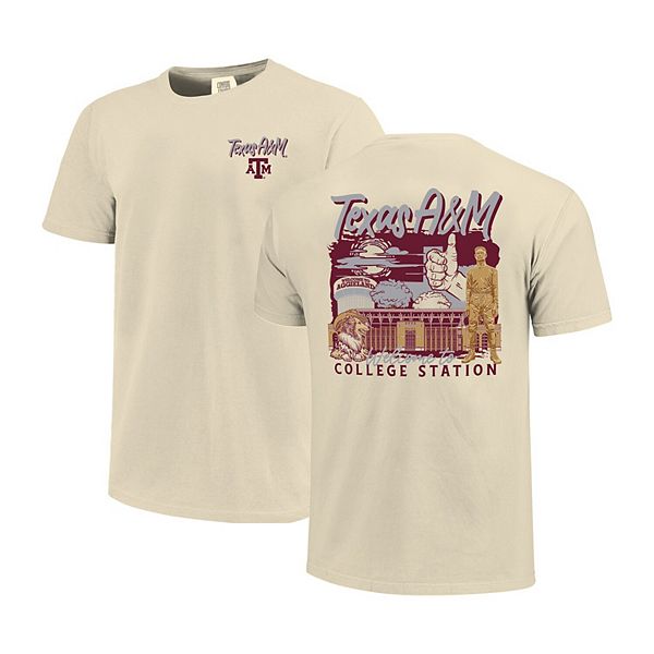 

Мужская футболка Comfort Colors с ручной росписью Texas A&M Aggies Image One