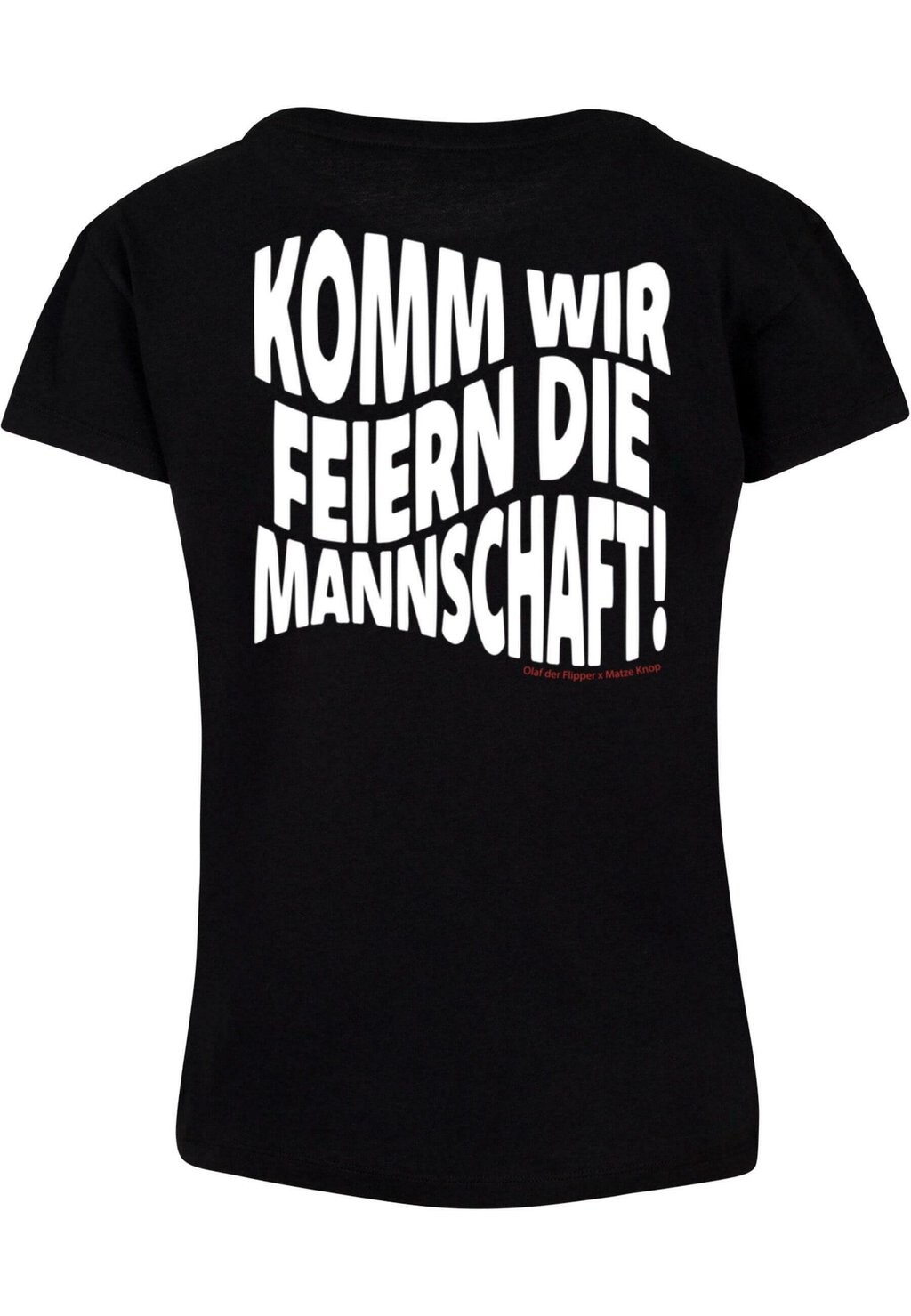 

Футболка с принтом DIE FLIPPERS WIR FEIERN DIE MANNSCHAFT Merchcode, черный