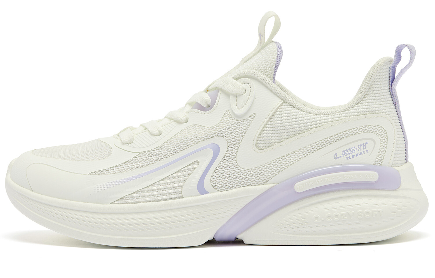 

Кроссовки женские Stretch SE Low-top белые/фиолетовые Qiaodan