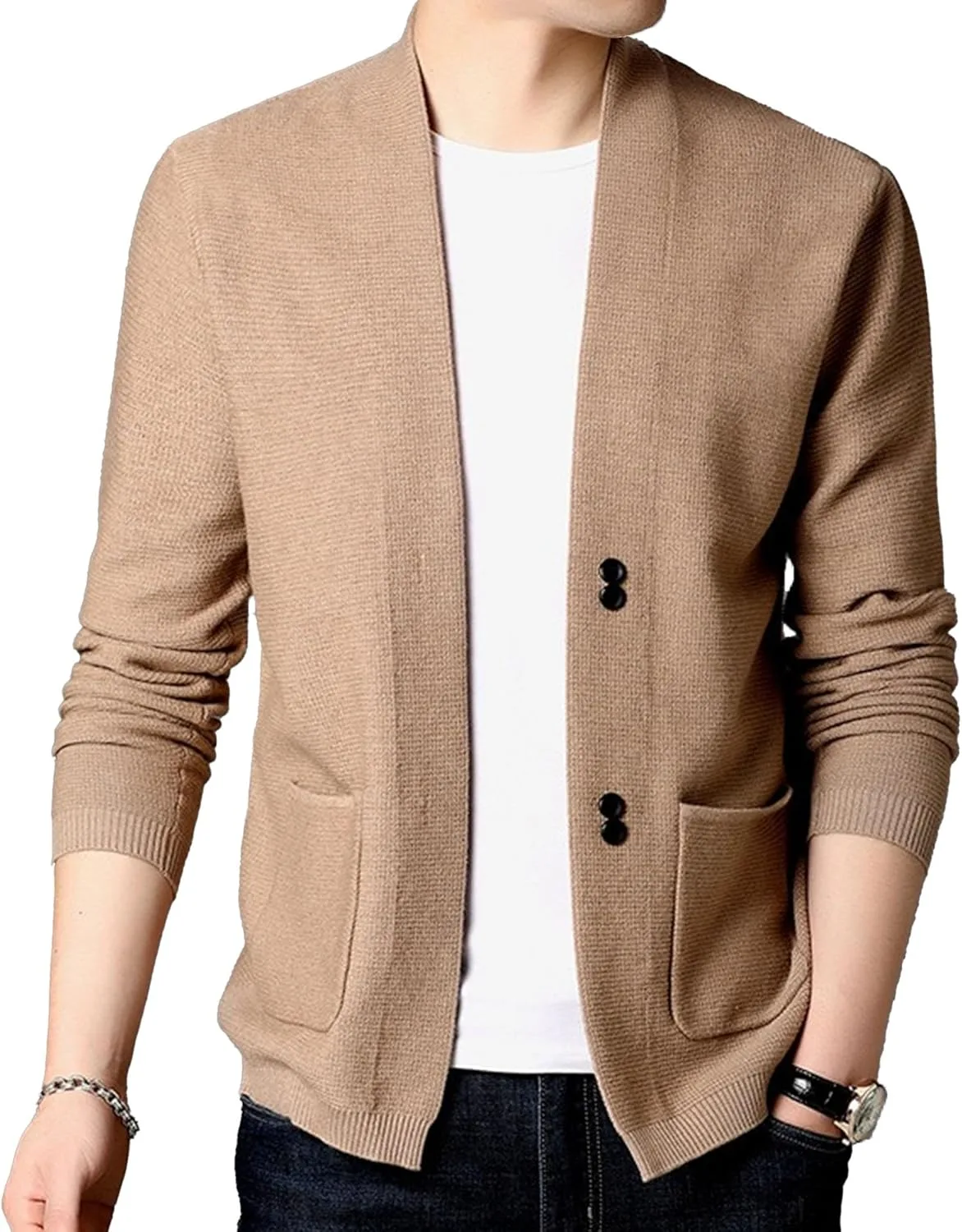 

Мужской вязаный кардиган с шалью Maiyifu-GJ