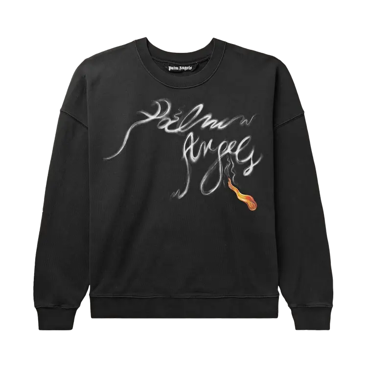 

Толстовка Palm Angels Foggy 'Black White', черный