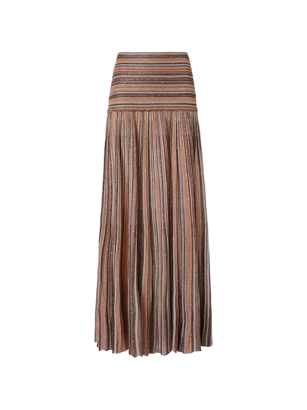 

Плиссированная юбка в полоску Missoni, коричневый