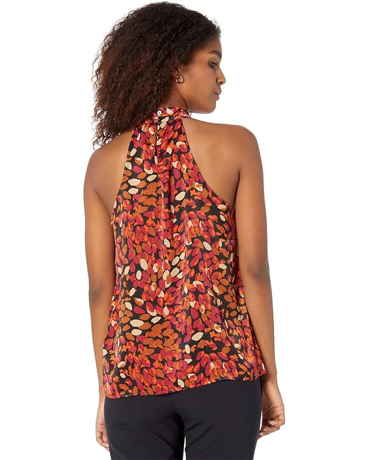 

Топ Liverpool Los Angeles Sleeveless Mock Neck Halter Top, цвет Autumn Petals