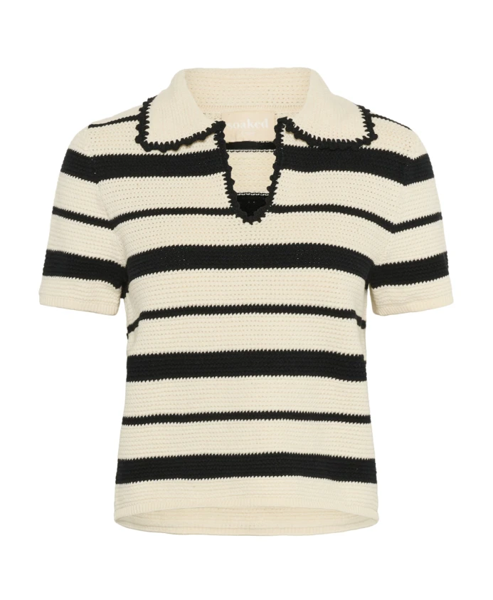 

Белый свитер в полоску Soaked In Luxury, бежевый