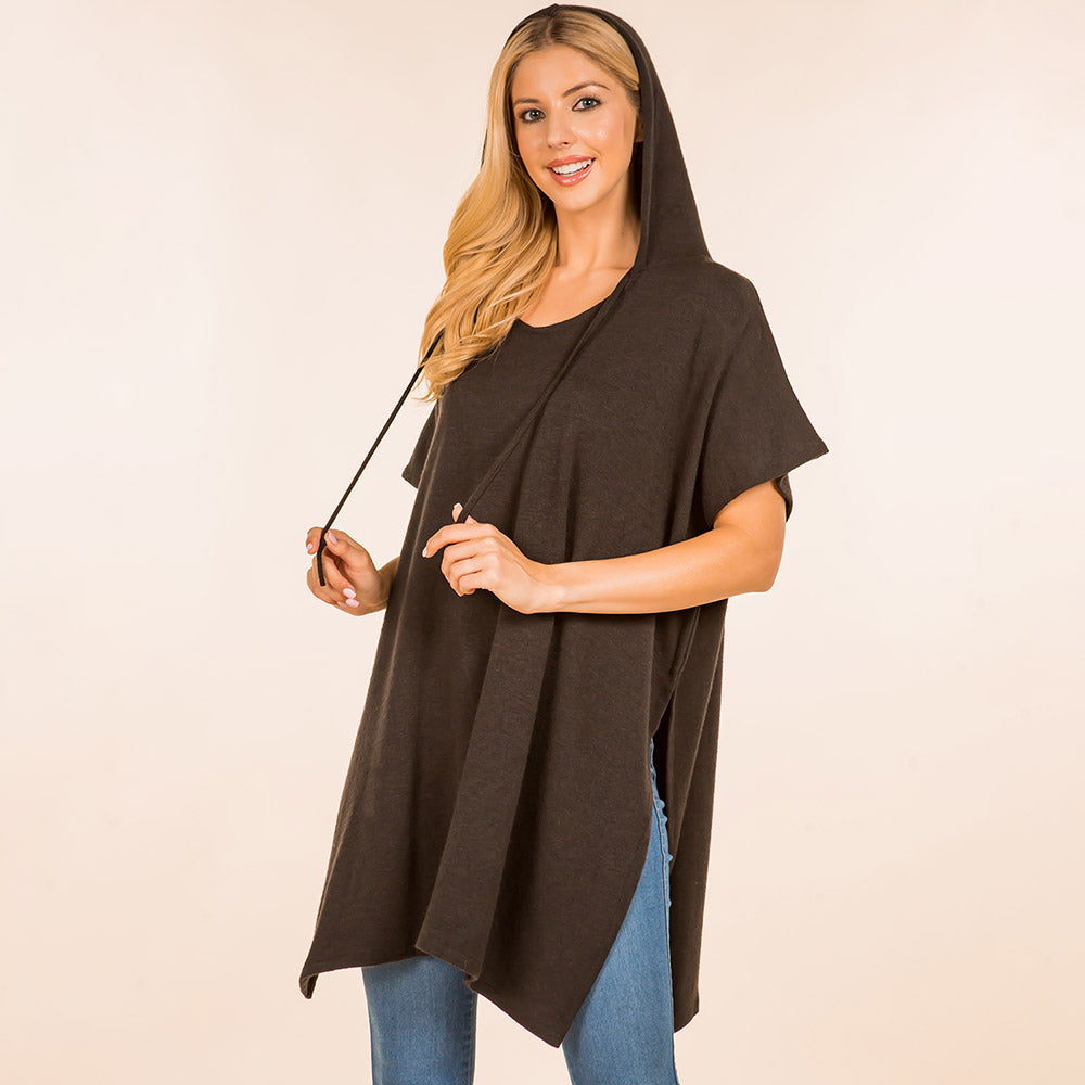 

Уютное худи-пончо TRUEDAMES, черный