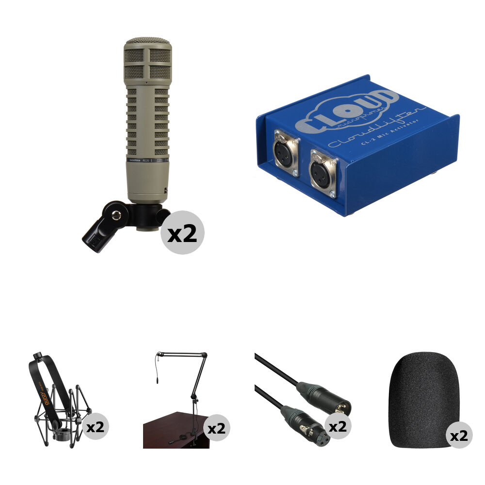 

Динамический микрофон Electro-Voice RE20 2-Person Broadcaster and Cloudlifter Kit