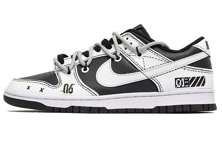 

Кроссовки Nike Dunk Skateboard Shoes Men Low-Top Black White, Черный, Кроссовки Nike Dunk Skateboard Shoes Men Low-Top Black White