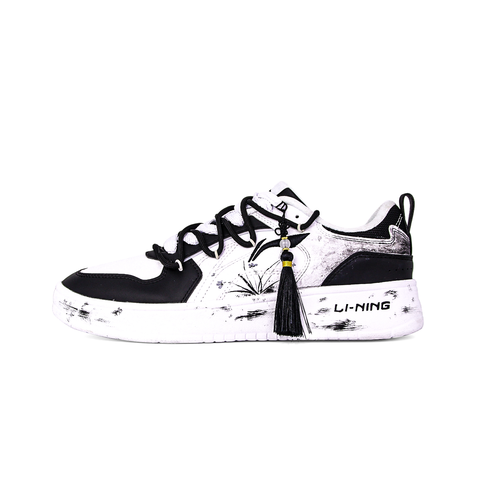 

Кроссовки LINING Spike Years Skateboarding Shoes Men Low-top White/black, белый/черный