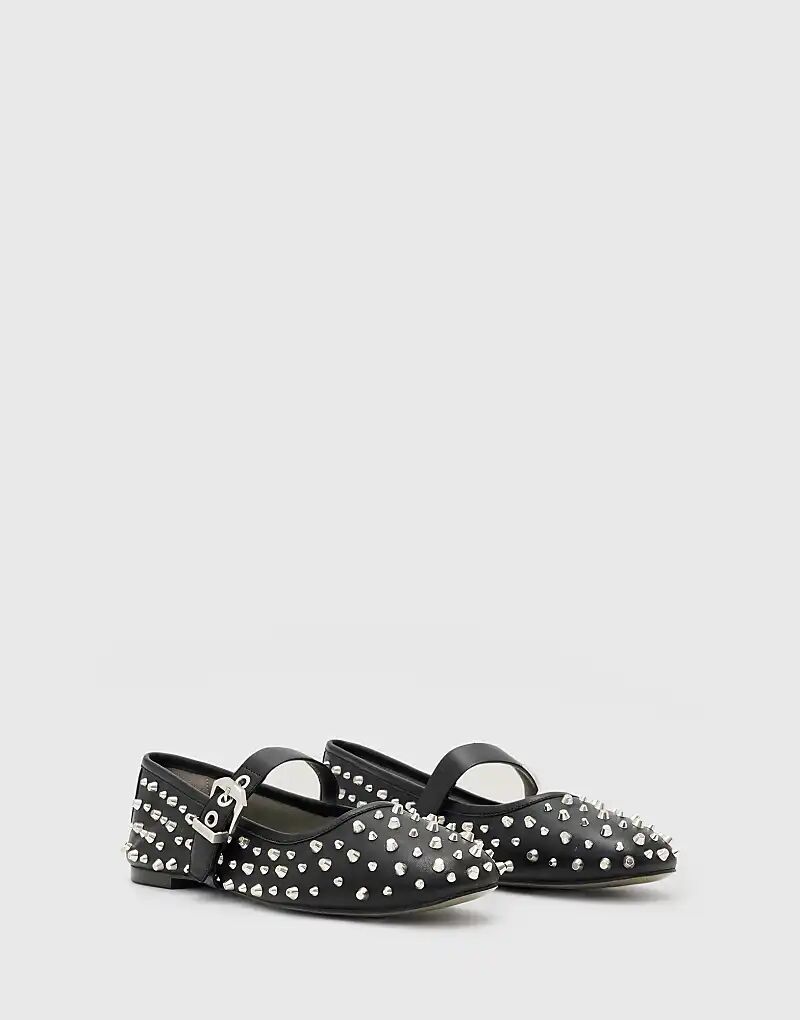 Туфли AllSaints Holly stud черного цвета — фото 2