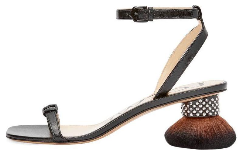 Сандалии из кожи Petal 55 мм LOEWE, Black