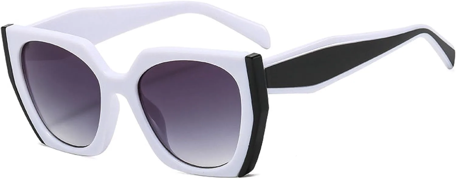 

Солнцезащитные очки «кошачий глаз» с двойным цветом, женские, с прозрачными градиентными линзами, защита от УФ-излучения UV400, мужские солнцезащитные очки DSVIGF, 01