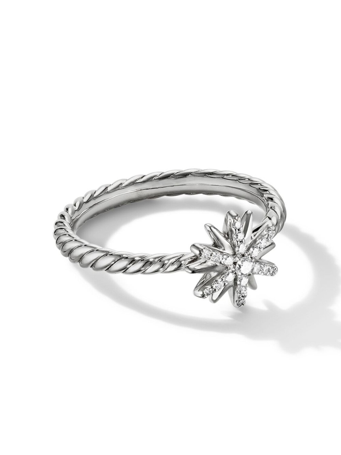 

Серебряное кольцо Petite Starburst с бриллиантами David Yurman, серебряный