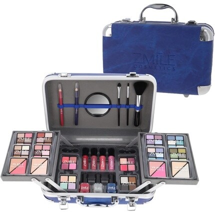 

ZMILE COSMETICS Traveler Синий косметичка Веганская косметика с набором макияжа для путешествий и в подарок
